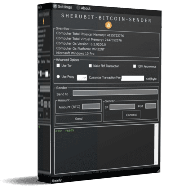 Sherubit Bitcoin Sender Pro 2024 (Send Confirmed Bitcoins) (Lifetime License)