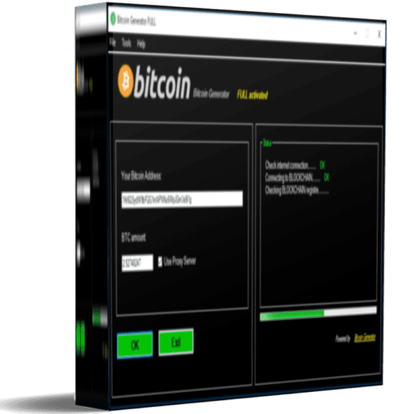Bitcoin Generator v8.8 Software (1 Month license)