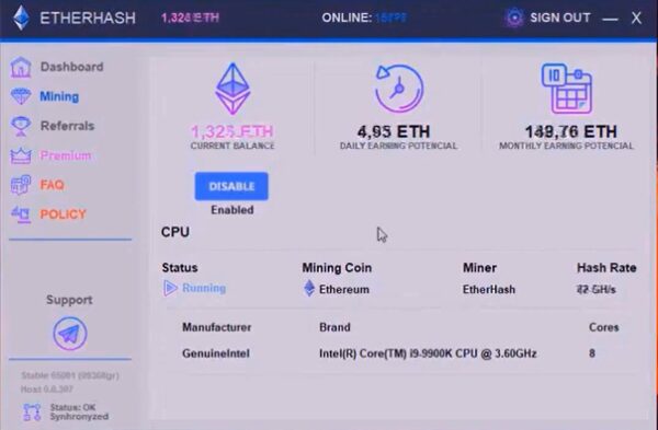 Ethereum Mining Software V8.6 (lifetime license) - Image 2