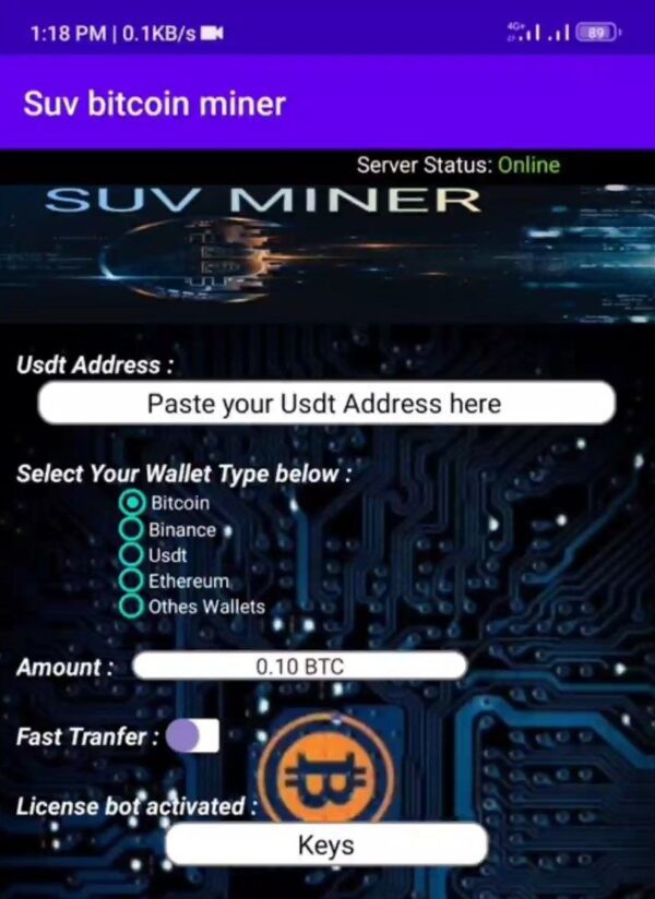 BTC FLASH & USDT & ETHEREUM FLASH APK (1 Month License) - Image 2