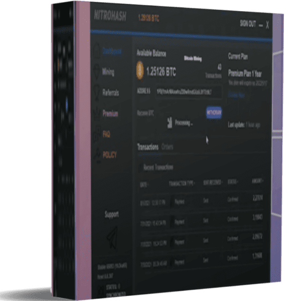 NITRO HASH V3.7 PRIVATE LIMITED EDITION SOFTWARE (1 Month License)